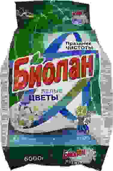 Биолан Автомат 6кг Белые Цветы /1 (-20% СКИДКА)