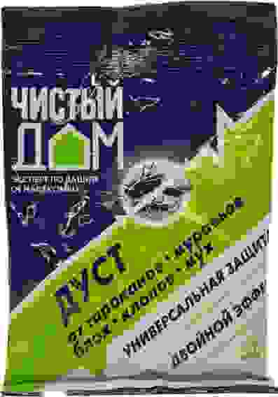 Чистый Дом ДУСТ от тараканов,блох,муравьев, клопов,мух 50г /50