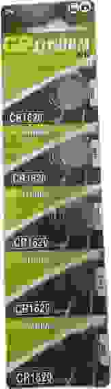 Батарейка GP LITHIUM CR 1620 (16х2мм) 5шт на карте/20