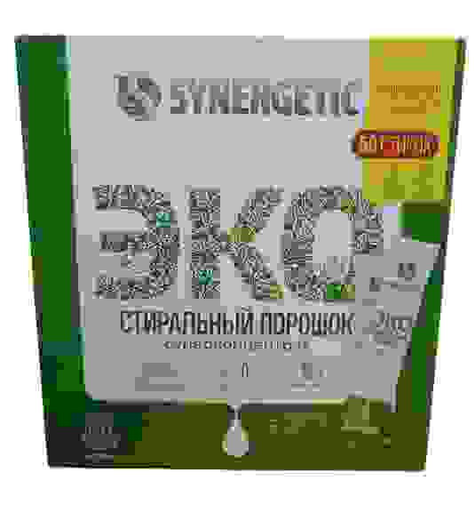 SYNERGETIC Порошок д/стирки 1250г (50 стирок) концетр. универс. гипоаллергенный/4