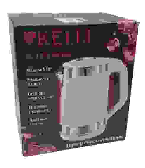 Чайник электр. нерж.сталь+пластик KELLI KL-1372W 1.8л, LED индик.,защита от перегрева, 2200ВТ/12