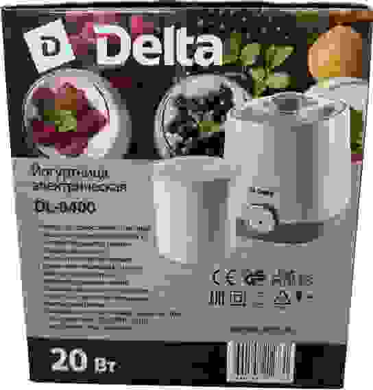 ЙОГУРТНИЦА электр. DELTA DL-8400 20Вт, объем 1л, белый с серо-зеленым/12