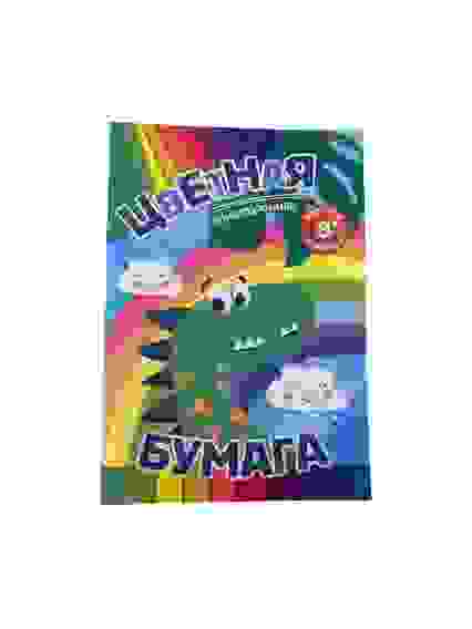Бумага цветная 8л.одностор МИКС (08-9348, 08-9349) скр,8л,8цв166х240/50