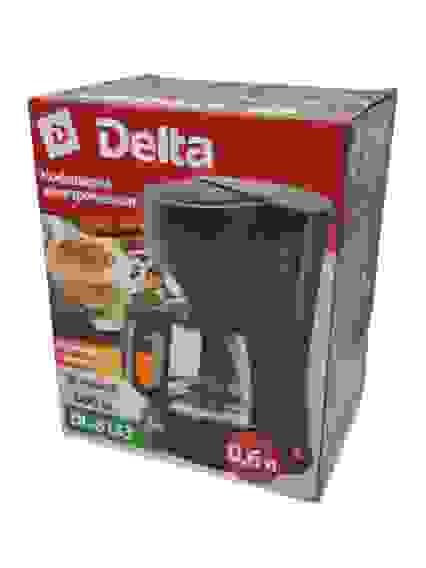 Кофеварка электр. DELTA DL-8153, 600Вт, на 6 чашек, мерн ложка, фильтр,антикапля,защита от перегр./6