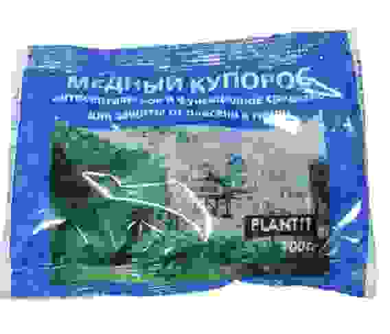 Медный купорос PLANTIT 100г Ср-во антисеп. фунгицид, защита древесины от плесени и гнили/100