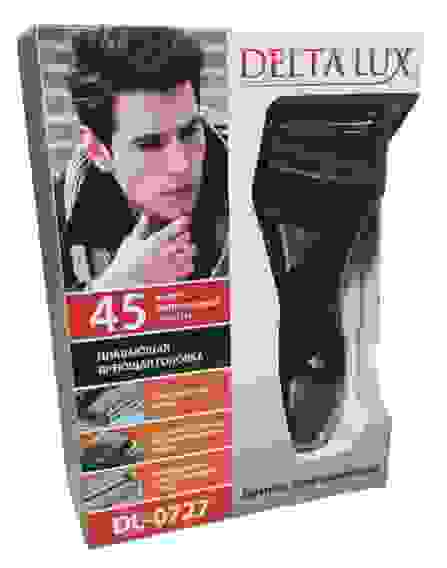 Бритва аккумуляторная DELTA LUX DL-0727 (сеточная головка,сух и влаж бритье,триммер, 3Вт)/24