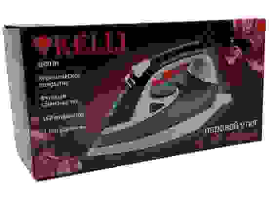 Утюг электр. KELLI KL-1653, керамическое покрытие,.самоочистка, верт глажка, 2600Вт/12