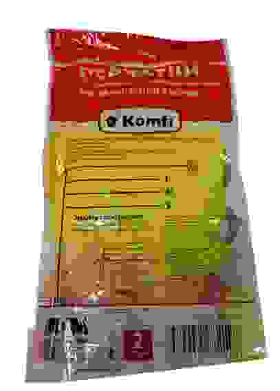 Перчатки латексные хозяйственные д/уборки KOMFI "XL" желтые, с хлопок. напылением/12/240