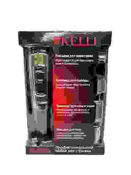 Машинка д/стрижки волос и бритья KELLI KL-7021 (5в1 стрижка,аккум,5насадок д/стрижки и бритья, 45Вт