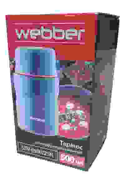 Термос WEBBER SSV-0500/25N нерж/ст, 500мл, широкое горло, черный, ложка из нерж. стали/30