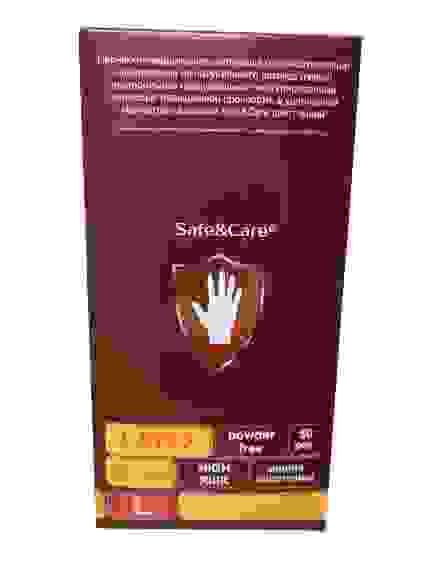 Перчатки латексные SAFE&amp;CARE L "синие" 25 пар в коробке/10