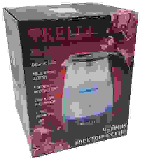Чайник электр. стекл. KELLI KL-1368 1.8л, LED подсветка, автооткл.,защита от вкл.без воды,2200ВТ/12