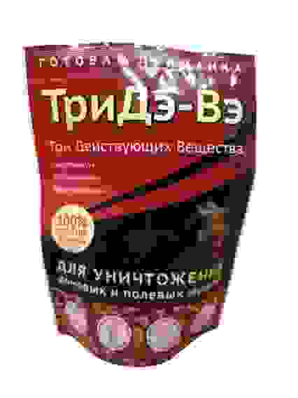 ТриДэ-Вэ готовая приманка (гранулы пеллеты) от ДОМОВЫХ И ПОЛЕВЫХ МЫШЕЙ 180г пакет/50