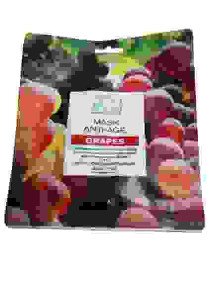 FRESH LAND Тканевая маска д/лица MASK ANTI-AGE Омолаживающая с экстр. винограда 25г/50