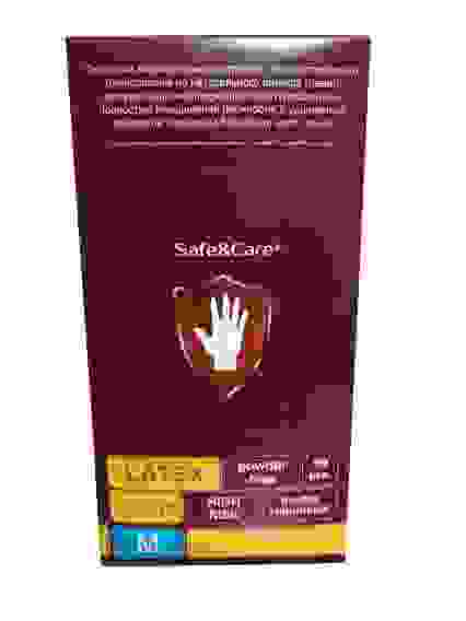 Перчатки латексные SAFE&amp;CARE М "синие" 25 пар в коробке/10
