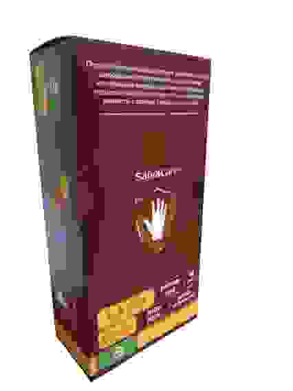 Перчатки латексные SAFE&amp;CARE S "синие" 25 пар в коробке/10