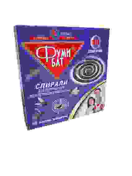 ФУМИБАТ Спирали от комаров,мух,ос (60часов)+подставка, 10шт/60