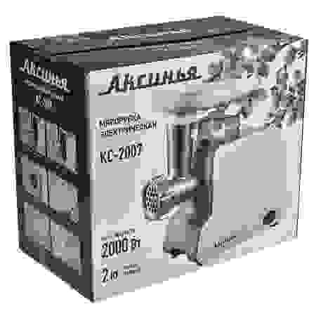 Мясорубка электр. АКСИНЬЯ КС-2007 (2000Вт,реверс,2 диска,насадки д/колбас,кеббе, защ от перегр)/4