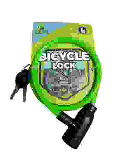 Замок велосипедный противоугонный тросовый BICYCLE LOCK 65см (металл, ПВХ, пластик), 2 ключа/1/200