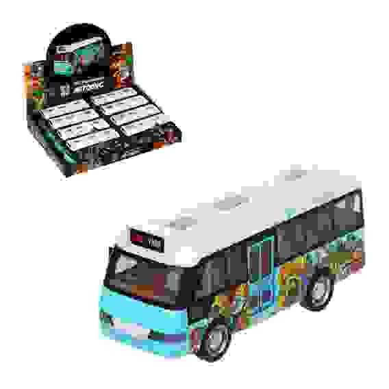 Игрушка Автобус инерционный, подвижные детали, свет, звук, 3хLR44, 15,2х5,7х6,7см, BY/8