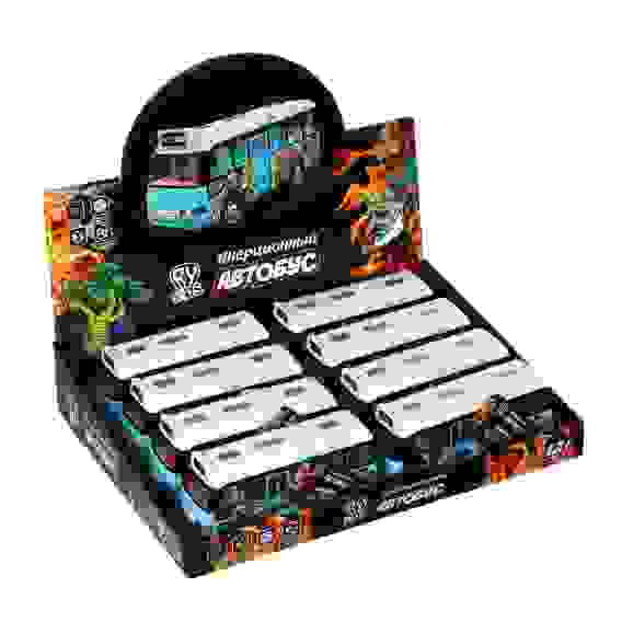 Игрушка Автобус инерционный, подвижные детали, свет, звук, 3хLR44, 15,2х5,7х6,7см, BY/8