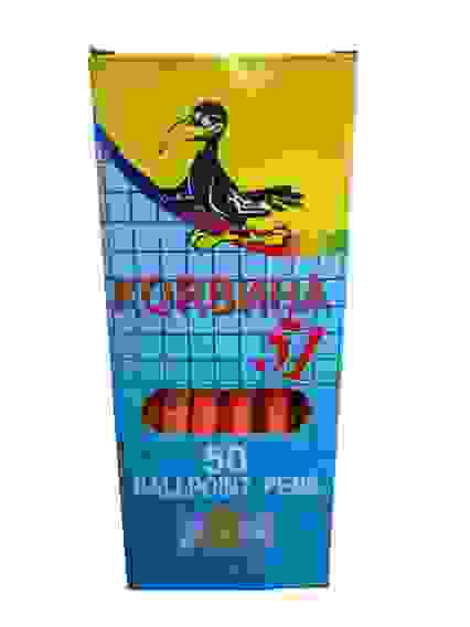 Ручка шариковая KORВИНА 51 синяя (желтый корпус) 1.0мм 50шт/1