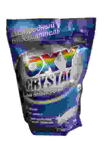 Селена Кислородный отбеливатель-пятновыводитель OXY CRYSTAL 600г д/БЕЛОГО белья, пакет/16