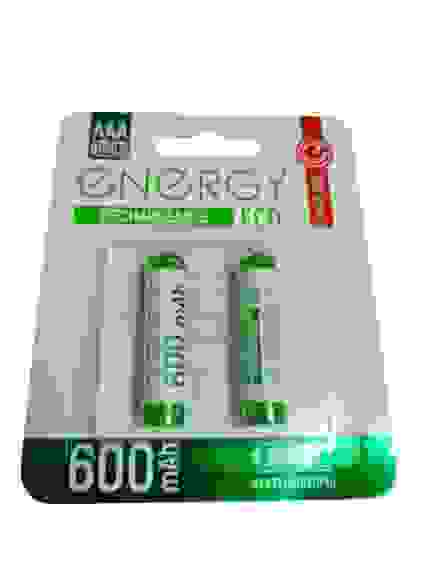 Батарейка ENERGY AAA Аккумуляторные (никель-металлогидридные) 600мАч 1.2V HR03 2шт/1/144