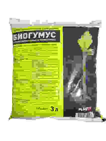 Биогумус конский PLANTIT 3л органич. удобрение, на основе конского компоста VERMICOMPOST, пакет/5