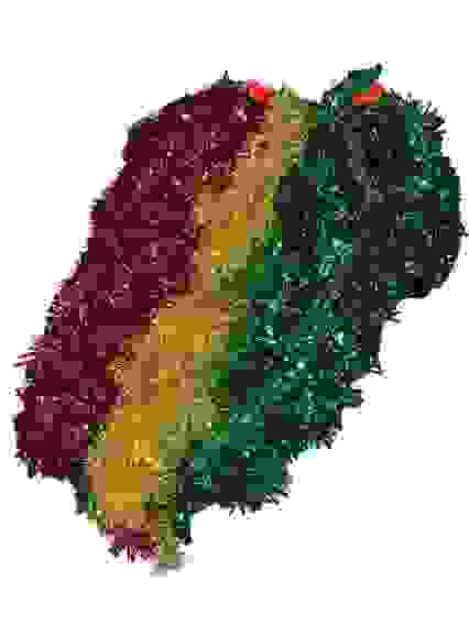 Мишура новогодняя МИКС L=2м, d=9см/10/50/800
