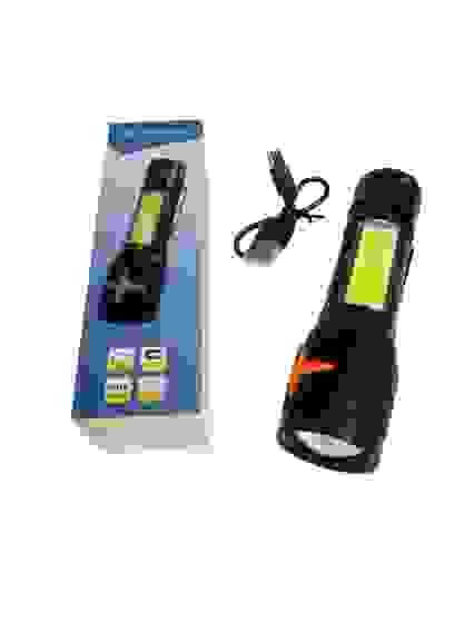Фонарь светодиод. аккум. СОВ light flashlight (zoom, бок. светильник) кабель д/заряд type-c/1