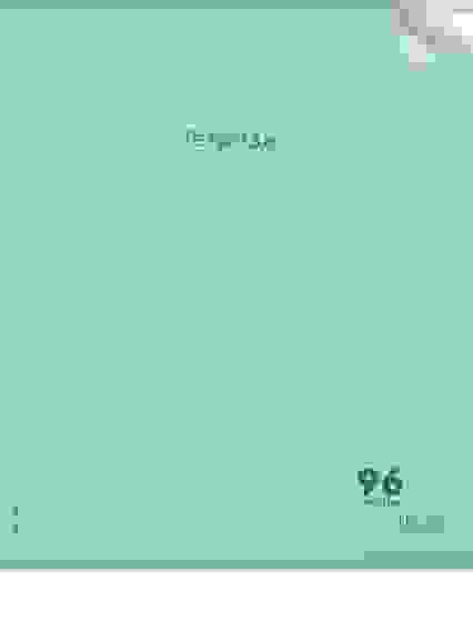 Тетрадь КЛЕТКА 96 л. Цвет.Пластик.Обл. plastic cover ПАСТЕЛЬ GREEN (96-1307) 1 дизайн/5/50