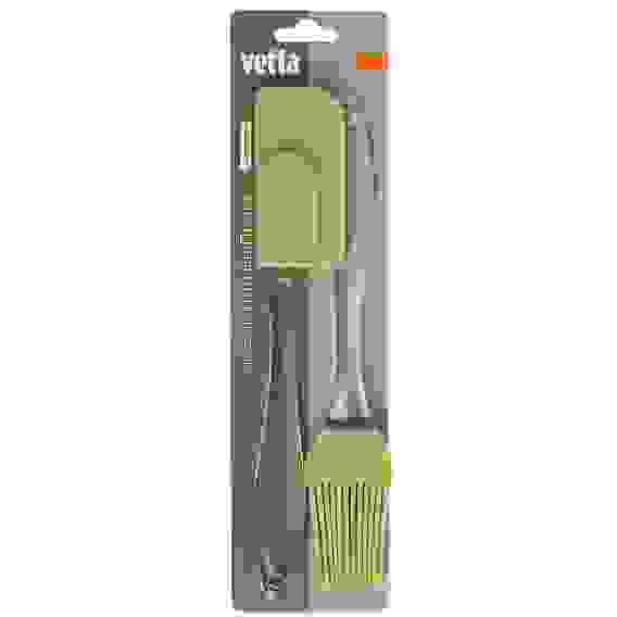 Кисть+лопатка силиконовая VETTA (кисть-16см, лопатка-18см)/12