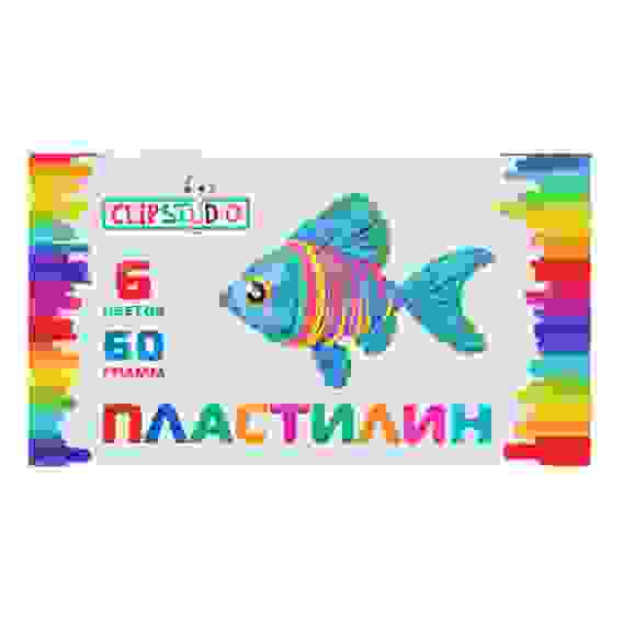 Пластилин 6 цв. ClipStudio, 60г. в карт. упаковке/60
