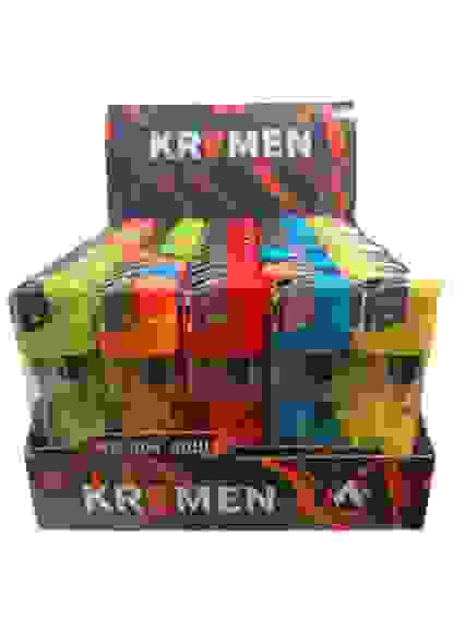 Зажигалка пьезо KREMEN KR-004 с фонариком, многоразовая, регул. огонь, прозрачная /50/1000