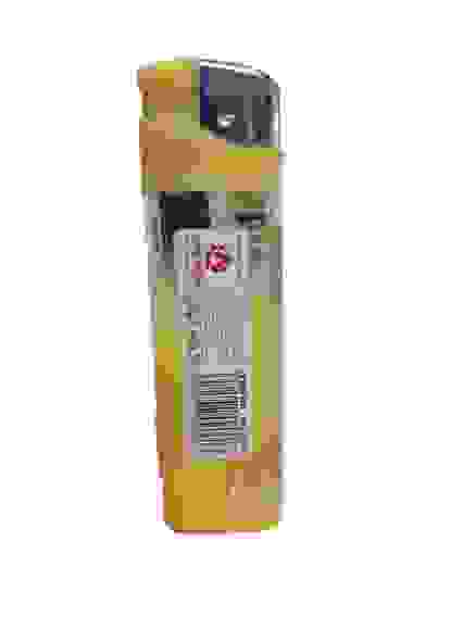 Зажигалка пьезо KREMEN KR-004 с фонариком, многоразовая, регул. огонь, прозрачная /50/1000