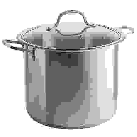 Кастрюля из нерж. WEBBER BE-376-17L 17л со стекл. крышкой, 3х сл. дно, индукц. дно, д/всех плит/6