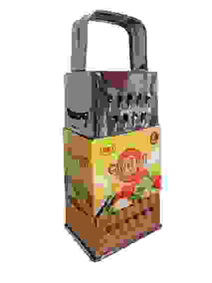Терка 4-х сторонняя GRATER 21см, нерж. сталь, метал. ручка, 90х60х210мм/1