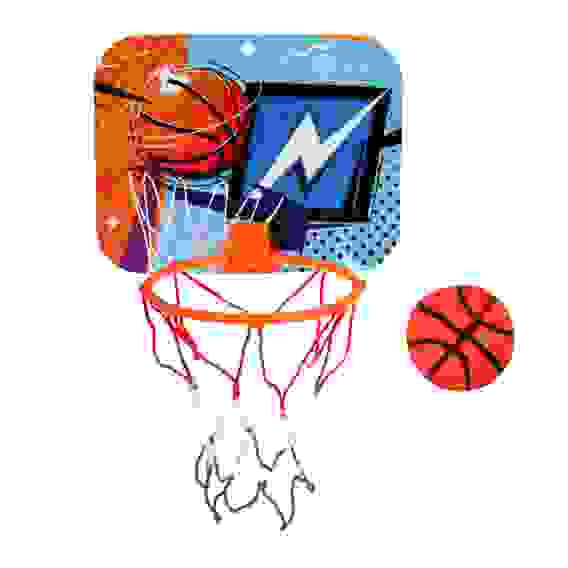 Корзина баскетбольная с мячом BY SPORT, 23х18см, ПВХ