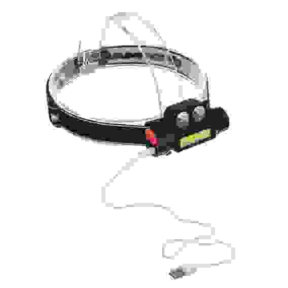 Фонарь налобный ЕРМАК СОВ LED, 2 режима, 800мАч, кабель USB д/зарядки/1