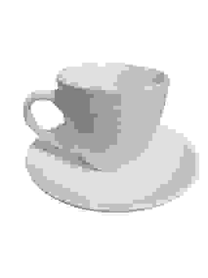 Набор чайный (сервиз) 12 предметов CUP&amp;SAUCER белый: 6 чашки 220мл+ 6 блюдца, подар. упак/1