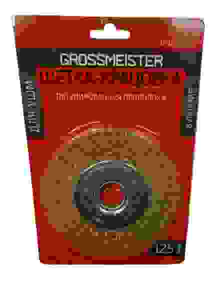 Щетка-крацовка для УШМ 125мм, дисковая, латунированная проволока, Grossmeister/1