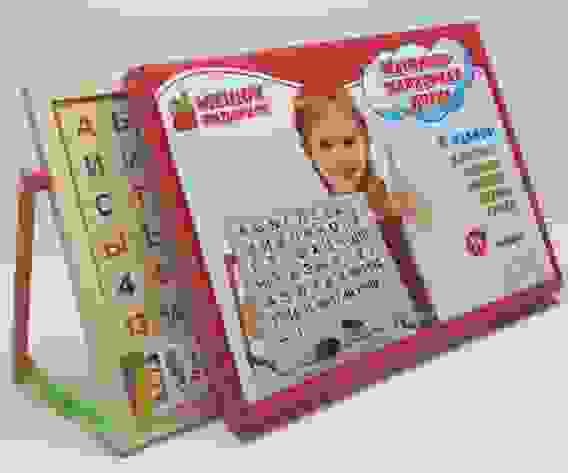 Игрушка Доска Магнитно-Маркерная + Алфавит, цифры, маркер, мелки 4шт, губка, 3+ /20