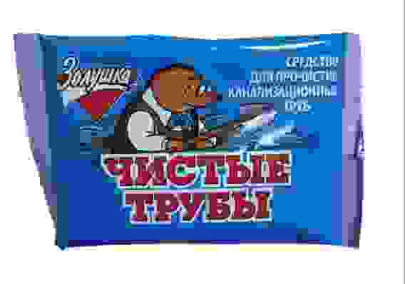 Золушка КРОТ ЧИСТЫЕ ТРУБЫ (синий) д/чистки труб 90г, АМС /50
