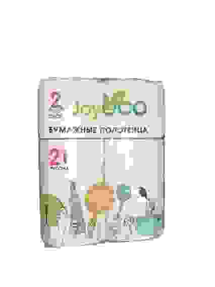Полотенце бумажное ДЖОЙ ЭКО 2сл. 2рул. Белая *12