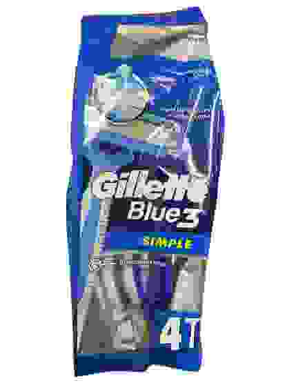 Жлт Станок муж BLUE Simple 3 однораз. 4шт/6