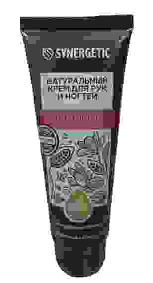 SYNERGETIC крем натуральный д/рук и ногтей 75мл Питательный, масло какао и арганы/12