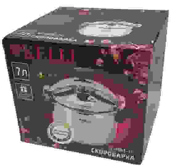 Кастрюля Скороварка из нерж. стали KELLI KL-4061 7л, 3-х сл. дно, давление 150бар, д/всех плит/6