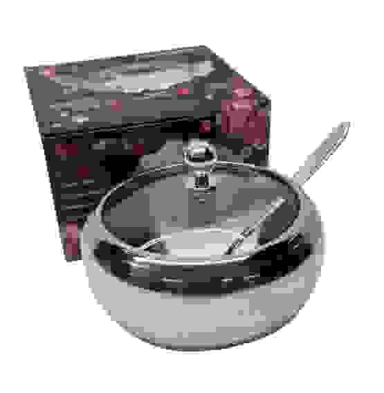 Сахарница из нерж.стали с ложкой KELLI KL-3065 (450мл, прозрач. крышка)/36