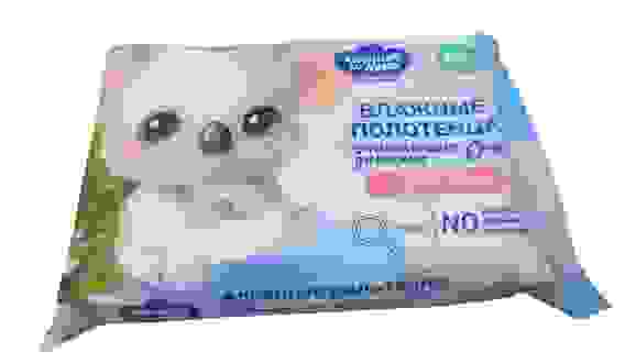 СОЛНЦЕ И ЛУНА Полотенце влаж. очищающие ДЕТСКИЕ 0+, с Д-пантенолом 42шт/24